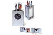 COLUMBIA PEN POT / PHOTO FRAME CLOCK